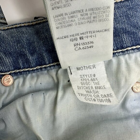 Mother Women’s The Ditcher Ankle Truth Or Dare Designer Jeans‎ W30-34/L27.5 - Picture 9 of 14